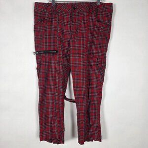Lip Service Y2K Goth Punk Plaid Mens Size 36 Pants